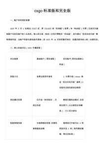 csgo標(biāo)準(zhǔn)版和完全版