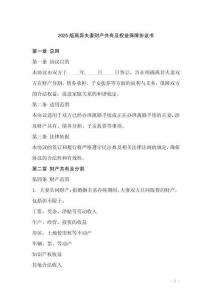 2025版離異夫妻財產共有及權益保障協議書