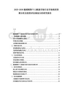 2025-2030塞浦路斯個人跳蚤市場行業市場現狀供需分析及投資評估規劃分析研究報告