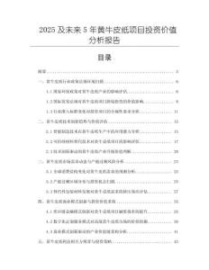 2025及未來5年黃牛皮紙項目投資價值分析報告