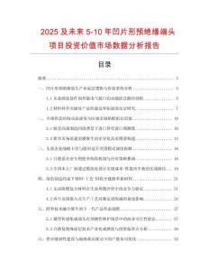 2025及未來5-10年凹片形預絕緣端頭項目投資價值市場數(shù)據(jù)分析報告