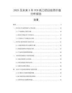 2025及未來(lái)5年P(guān)CB銑刀項(xiàng)目投資價(jià)值分析報(bào)告