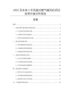 2025及未來5年風(fēng)扇式燃?xì)馀L(fēng)機(jī)項(xiàng)目投資價(jià)值分析報(bào)告