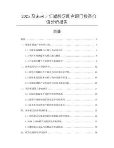 2025及未來5年塑膠牙刷盒項目投資價值分析報告