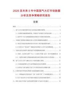 2025至未來5年中國氙氣大燈市場數(shù)據(jù)分析及競爭策略研究報告