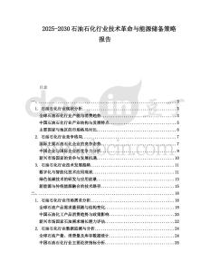 2025-2030石油石化行業(yè)技術(shù)革命與能源儲(chǔ)備策略報(bào)告