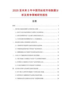 2025至未來(lái)5年中國(guó)羽絲枕市場(chǎng)數(shù)據(jù)分析及競(jìng)爭(zhēng)策略研究報(bào)告