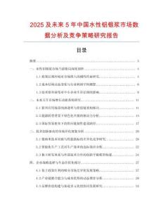 2025及未來5年中國水性鋁銀漿市場數據分析及競爭策略研究報告