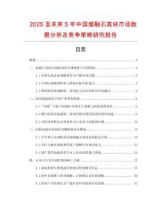 2025至未來5年中國熔融石英塊市場數據分析及競爭策略研究報告