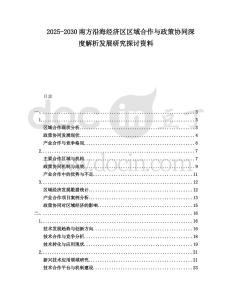 2025-2030南方沿海經(jīng)濟區(qū)區(qū)域合作與政策協(xié)同深度解析發(fā)展研究探討資料
