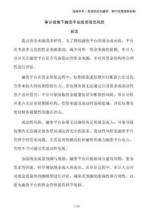 審計視角下融資平臺投資項目風(fēng)險