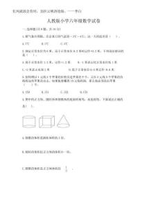 2025年人教版小學六年級數學試卷【綜合題】