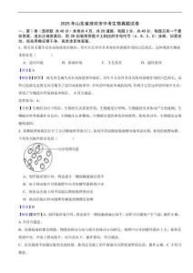 2025年山東省濰坊市中考生物真題試卷附真題解析