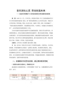 音樂潤化心靈 勞動創造未來