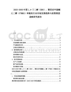 2025-2030中國14-丁二醇（BDO），聚四亞甲基醚乙二醇（PTMEG）和氨綸行業(yè)市場發(fā)展趨勢與前景展望戰(zhàn)略研究報(bào)告