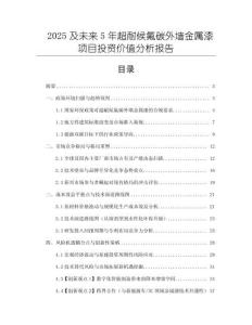 2025及未來(lái)5年超耐候氟碳外墻金屬漆項(xiàng)目投資價(jià)值分析報(bào)告