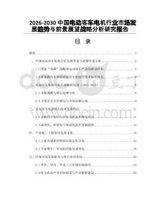 2026-2030中國(guó)電動(dòng)客車電機(jī)行業(yè)市場(chǎng)發(fā)展趨勢(shì)與前景展望戰(zhàn)略分析研究報(bào)告