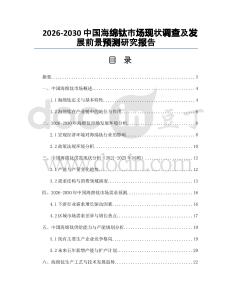 2026-2030中國(guó)海綿鈦市場(chǎng)現(xiàn)狀調(diào)查及發(fā)展前景預(yù)測(cè)研究報(bào)告
