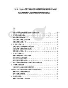 2025-2030中國牙科實驗室烤箱的溫度控制行業市場發展趨勢與前景展望戰略研究報告