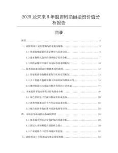 2025及未來5年副排料項目投資價值分析報告