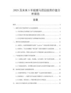 2025及未来5年摇摆马项目投资价值分析报告