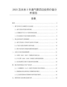 2025及未來5年通氣管項目投資價值分析報告