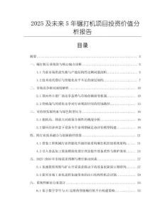 2025及未來5年碾打機項目投資價值分析報告