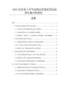 2025及未來5年氣動熱壓定型機項目投資價值分析報告