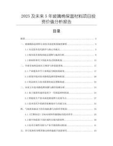 2025及未來5年玻璃棉保溫材料項(xiàng)目投資價(jià)值分析報(bào)告