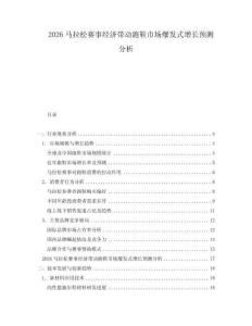 2026馬拉松賽事經濟帶動跑鞋市場爆發式增長預測分析