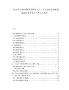 2025至2030中國(guó)顛茄磺芐啶片行業(yè)市場(chǎng)深度研究及發(fā)展前景投資可行性分析報(bào)告