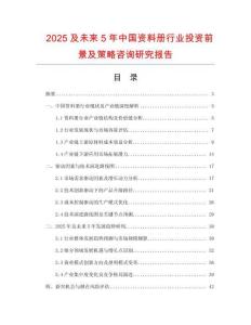 2025及未來5年中國資料冊行業(yè)投資前景及策略咨詢研究報告