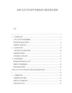 2026公共衛生間聲環境改善與隔音設計指南