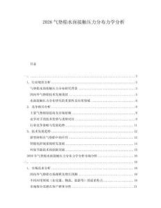 2026氣墊船水面接觸壓力分布力學(xué)分析