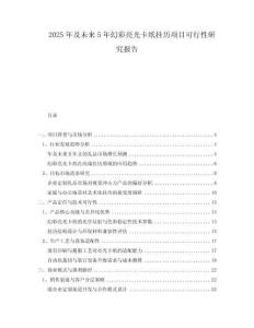 2025年及未來5年幻彩亮光卡紙掛歷項目可行性研究報告