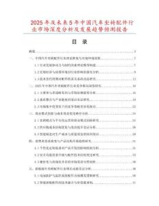 2025年及未來(lái)5年中國(guó)汽車坐椅配件行業(yè)市場(chǎng)深度分析及發(fā)展趨勢(shì)預(yù)測(cè)報(bào)告