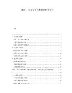 2026工業(yè)元宇宙標準體系框架設(shè)計