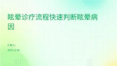 眩晕诊疗流程快速判断眩晕病因