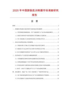 2025年中國腓腸肌訓(xùn)練器市場調(diào)查研究報告