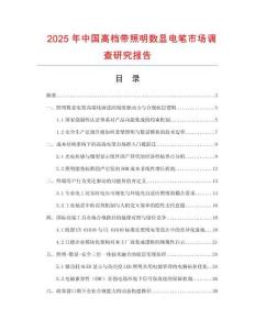 2025年中國高檔帶照明數(shù)顯電筆市場調(diào)查研究報告