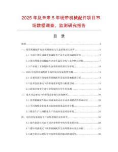 2025年及未來5年線帶機(jī)械配件項(xiàng)目市場數(shù)據(jù)調(diào)查、監(jiān)測研究報(bào)告