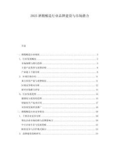 2025酒精釀造行業(yè)品牌建設(shè)與市場潛力