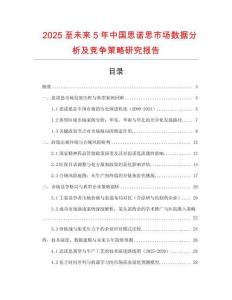 2025至未來5年中國思諾思市場數據分析及競爭策略研究報告