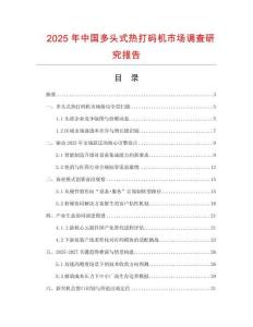2025年中國(guó)多頭式熱打碼機(jī)市場(chǎng)調(diào)查研究報(bào)告
