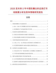 2025至未來(lái)5年中國(guó)防爆白熾應(yīng)急燈市場(chǎng)數(shù)據(jù)分析及競(jìng)爭(zhēng)策略研究報(bào)告