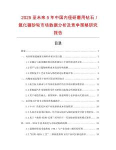 2025至未來5年中國內(nèi)徑研磨用鉆石／氮化硼砂輪市場數(shù)據(jù)分析及競爭策略研究報告