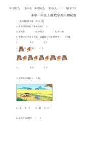 2025年小學(xué)一年級(jí)上冊(cè)數(shù)學(xué)期中測(cè)試卷及答案【奪冠】