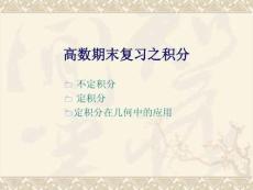 高數(shù)期末積分綜合復(fù)習(xí)