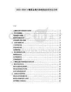 2025-2030土壤重金屬污染修復技術對比分析