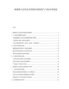 碳捕集與封存技術領域市場現狀與氣候治理規劃